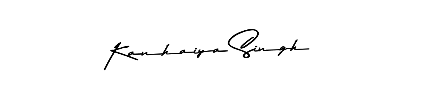 How to make Kanhaiya Singh name signature. Use Asem Kandis PERSONAL USE style for creating short signs online. This is the latest handwritten sign. Kanhaiya Singh signature style 9 images and pictures png