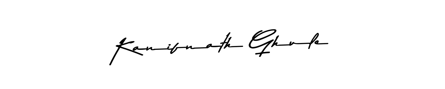 Create a beautiful signature design for name Kanifnath Ghule. With this signature (Asem Kandis PERSONAL USE) fonts, you can make a handwritten signature for free. Kanifnath Ghule signature style 9 images and pictures png