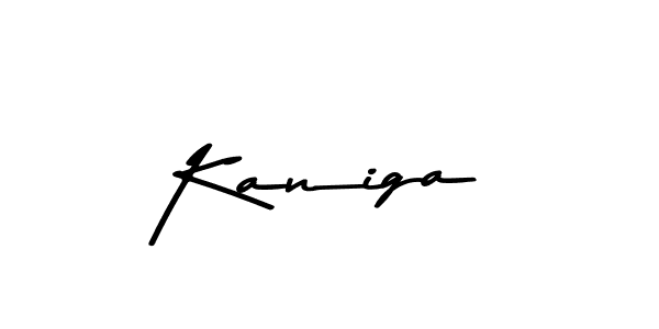Create a beautiful signature design for name Kaniga. With this signature (Asem Kandis PERSONAL USE) fonts, you can make a handwritten signature for free. Kaniga signature style 9 images and pictures png