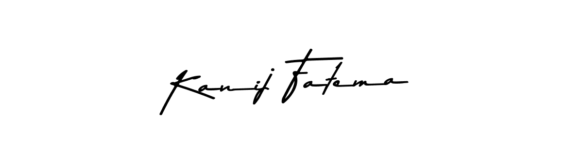 How to make Kanij Fatema name signature. Use Asem Kandis PERSONAL USE style for creating short signs online. This is the latest handwritten sign. Kanij Fatema signature style 9 images and pictures png