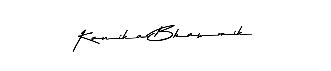 Make a beautiful signature design for name Kanika Bhawmik. With this signature (Asem Kandis PERSONAL USE) style, you can create a handwritten signature for free. Kanika Bhawmik signature style 9 images and pictures png