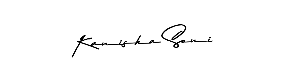 You should practise on your own different ways (Asem Kandis PERSONAL USE) to write your name (Kanisha Soni) in signature. don't let someone else do it for you. Kanisha Soni signature style 9 images and pictures png