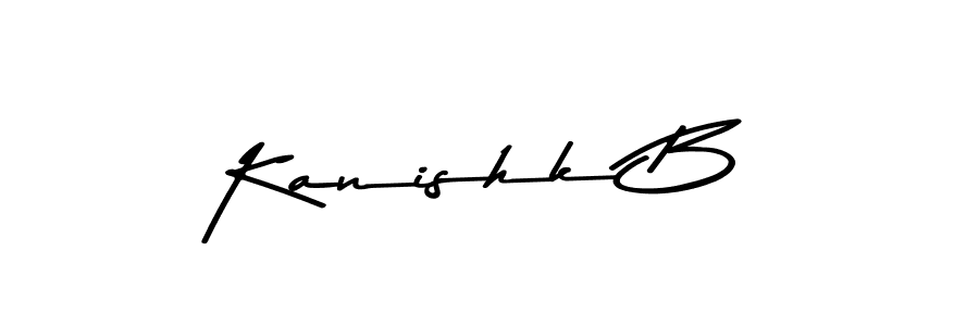 Make a beautiful signature design for name Kanishk B. With this signature (Asem Kandis PERSONAL USE) style, you can create a handwritten signature for free. Kanishk B signature style 9 images and pictures png