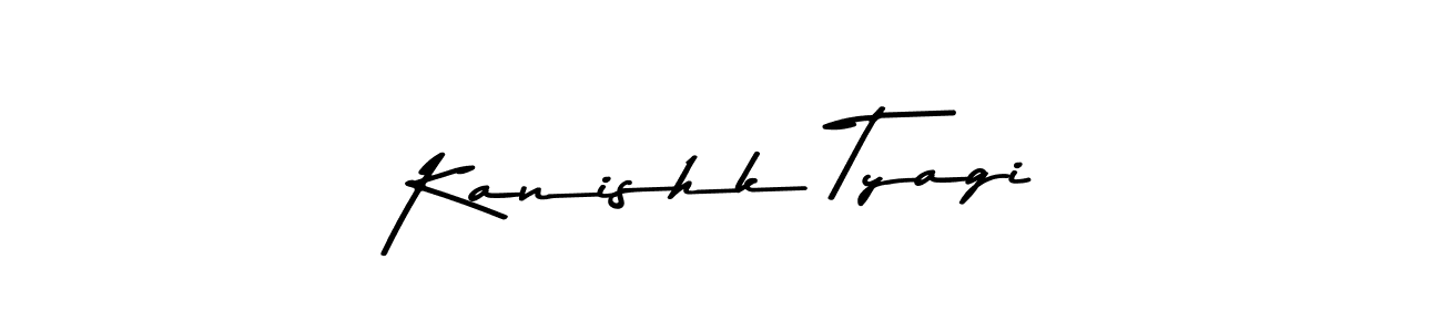How to make Kanishk Tyagi name signature. Use Asem Kandis PERSONAL USE style for creating short signs online. This is the latest handwritten sign. Kanishk Tyagi signature style 9 images and pictures png