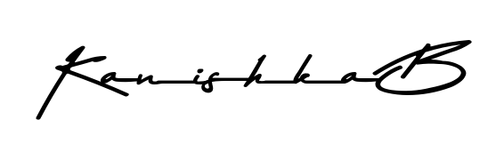 A dynamic signature style for Kanishka B using Asem Kandis PERSONAL USE script. Designed to look authentic, handwritten, and professional. Kanishka B signature style 9 images and pictures png