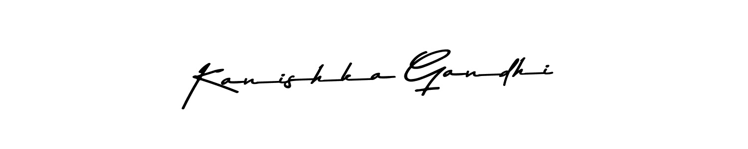 How to make Kanishka Gandhi name signature. Use Asem Kandis PERSONAL USE style for creating short signs online. This is the latest handwritten sign. Kanishka Gandhi signature style 9 images and pictures png