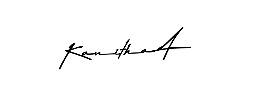 The best way (Asem Kandis PERSONAL USE) to make a short signature is to pick only two or three words in your name. The name Kanitha A include a total of six letters. For converting this name. Kanitha A signature style 9 images and pictures png