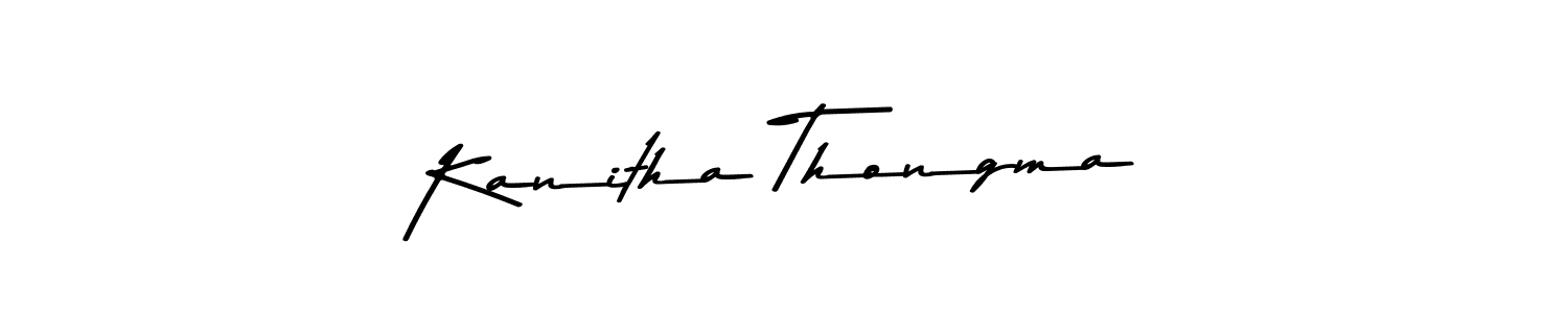 Use a signature maker to create a handwritten signature online. With this signature software, you can design (Asem Kandis PERSONAL USE) your own signature for name Kanitha Thongma. Kanitha Thongma signature style 9 images and pictures png
