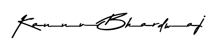 A stylish, flowing autograph style designed for name Kannu Bhardwaj using Asem Kandis PERSONAL USE typography. Perfect for digital creative projects. Kannu Bhardwaj signature style 9 images and pictures png