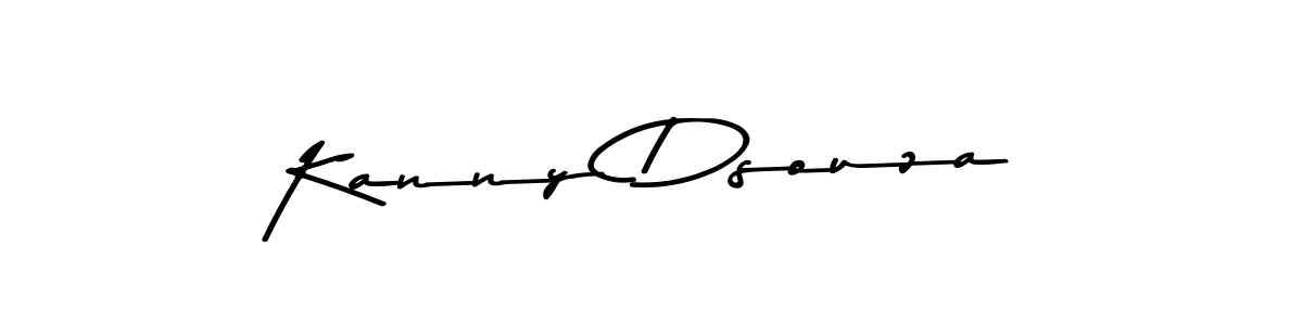 How to make Kanny Dsouza name signature. Use Asem Kandis PERSONAL USE style for creating short signs online. This is the latest handwritten sign. Kanny Dsouza signature style 9 images and pictures png