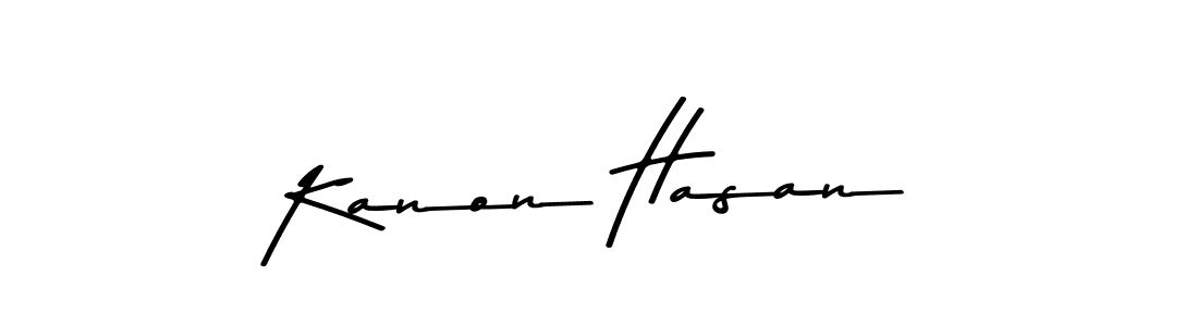 Design your own signature with our free online signature maker. With this signature software, you can create a handwritten (Asem Kandis PERSONAL USE) signature for name Kanon Hasan. Kanon Hasan signature style 9 images and pictures png