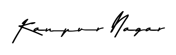 A stylish, flowing autograph style designed for name Kanpur Nagar using Asem Kandis PERSONAL USE typography. Perfect for digital creative projects. Kanpur Nagar signature style 9 images and pictures png
