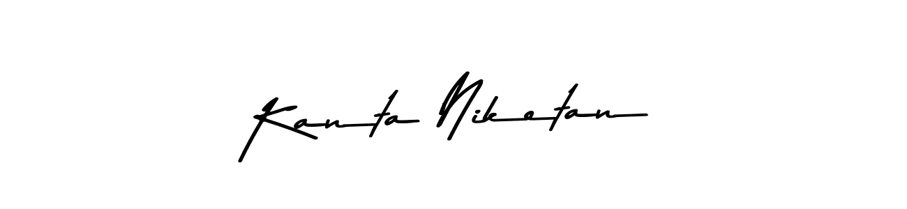 Create a beautiful signature design for name Kanta Niketan. With this signature (Asem Kandis PERSONAL USE) fonts, you can make a handwritten signature for free. Kanta Niketan signature style 9 images and pictures png