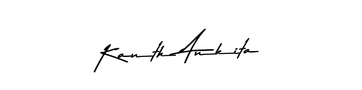 Also You can easily find your signature by using the search form. We will create Kanth Ankita name handwritten signature images for you free of cost using Asem Kandis PERSONAL USE sign style. Kanth Ankita signature style 9 images and pictures png