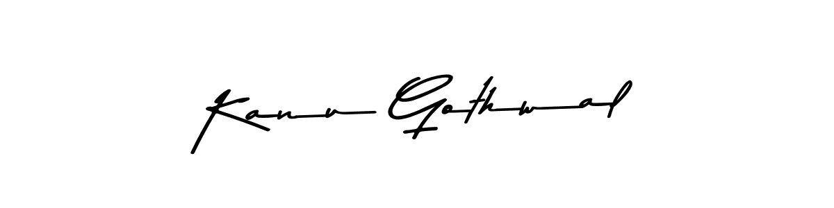 This is the best signature style for the Kanu Gothwal name. Also you like these signature font (Asem Kandis PERSONAL USE). Mix name signature. Kanu Gothwal signature style 9 images and pictures png
