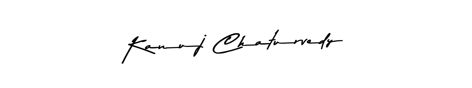 This is the best signature style for the Kanuj Chaturvedy name. Also you like these signature font (Asem Kandis PERSONAL USE). Mix name signature. Kanuj Chaturvedy signature style 9 images and pictures png