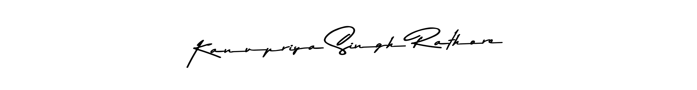How to make Kanupriya Singh Rathore name signature. Use Asem Kandis PERSONAL USE style for creating short signs online. This is the latest handwritten sign. Kanupriya Singh Rathore signature style 9 images and pictures png