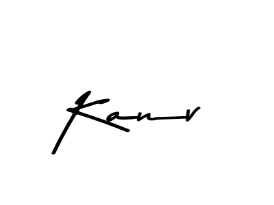 Make a beautiful signature design for name Kanv. With this signature (Asem Kandis PERSONAL USE) style, you can create a handwritten signature for free. Kanv signature style 9 images and pictures png