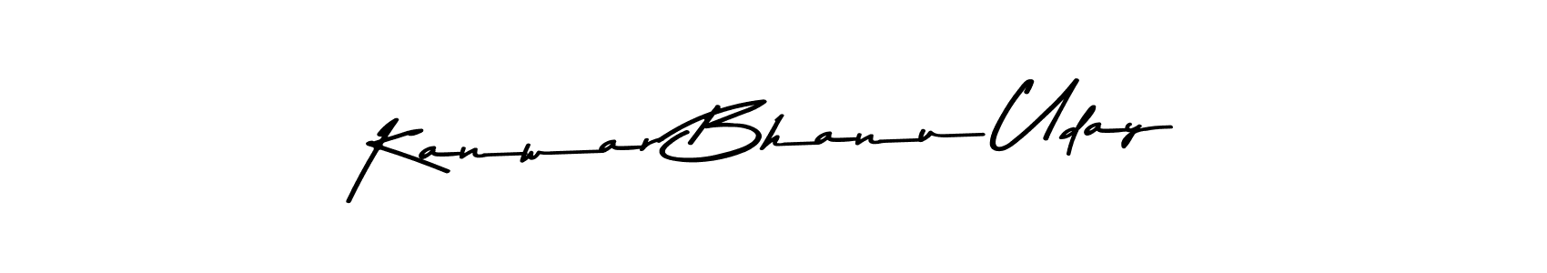 How to make Kanwar Bhanu Uday name signature. Use Asem Kandis PERSONAL USE style for creating short signs online. This is the latest handwritten sign. Kanwar Bhanu Uday signature style 9 images and pictures png