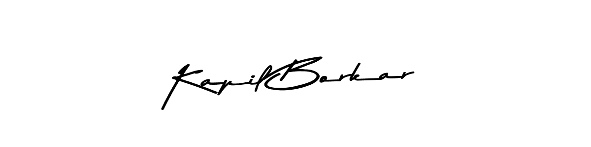 How to make Kapil Borkar name signature. Use Asem Kandis PERSONAL USE style for creating short signs online. This is the latest handwritten sign. Kapil Borkar signature style 9 images and pictures png