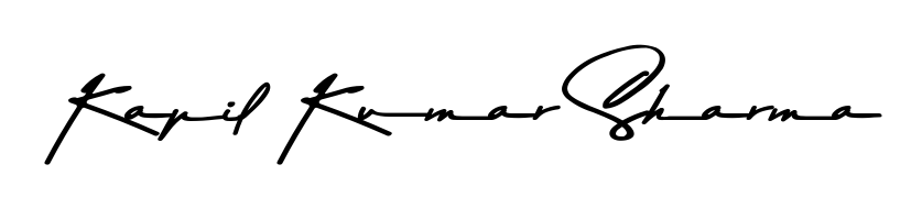You should practise on your own different ways (Asem Kandis PERSONAL USE) to write your name (Kapil Kumar Sharma) in signature. Don't let someone else do it for you. Kapil Kumar Sharma signature style 9 images and pictures png