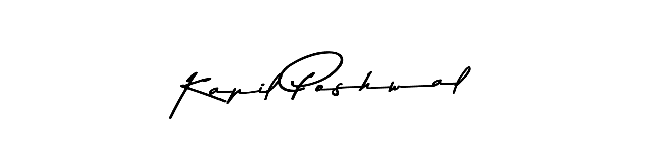 Create a beautiful signature design for name Kapil Poshwal. With this signature (Asem Kandis PERSONAL USE) fonts, you can make a handwritten signature for free. Kapil Poshwal signature style 9 images and pictures png