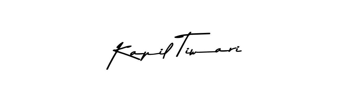 How to make Kapil Tiwari name signature. Use Asem Kandis PERSONAL USE style for creating short signs online. This is the latest handwritten sign. Kapil Tiwari signature style 9 images and pictures png