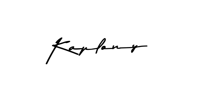 How to make Kaplony name signature. Use Asem Kandis PERSONAL USE style for creating short signs online. This is the latest handwritten sign. Kaplony signature style 9 images and pictures png