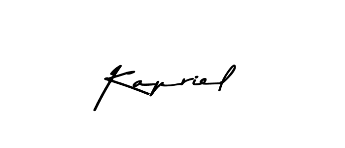 Make a beautiful signature design for name Kapriel. With this signature (Asem Kandis PERSONAL USE) style, you can create a handwritten signature for free. Kapriel signature style 9 images and pictures png