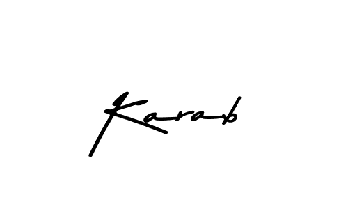 Make a beautiful signature design for name Karab. With this signature (Asem Kandis PERSONAL USE) style, you can create a handwritten signature for free. Karab signature style 9 images and pictures png