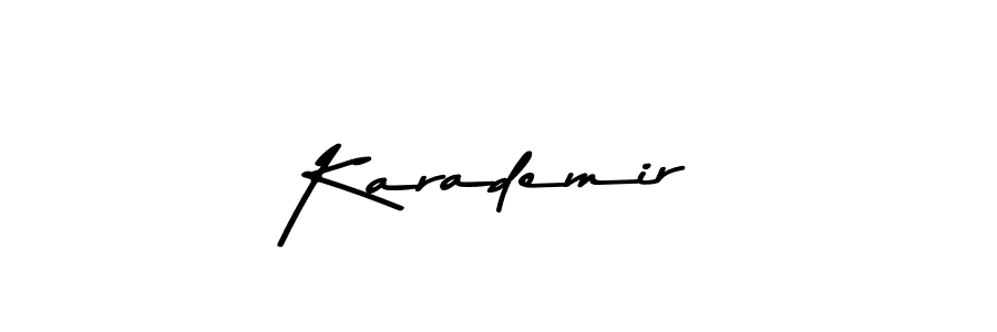 Create a beautiful signature design for name Karademir. With this signature (Asem Kandis PERSONAL USE) fonts, you can make a handwritten signature for free. Karademir signature style 9 images and pictures png