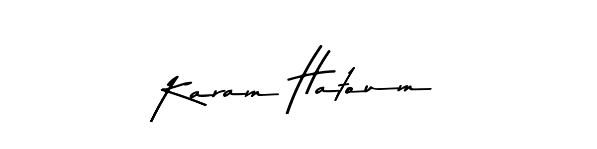 Karam Hatoum stylish signature style. Best Handwritten Sign (Asem Kandis PERSONAL USE) for my name. Handwritten Signature Collection Ideas for my name Karam Hatoum. Karam Hatoum signature style 9 images and pictures png