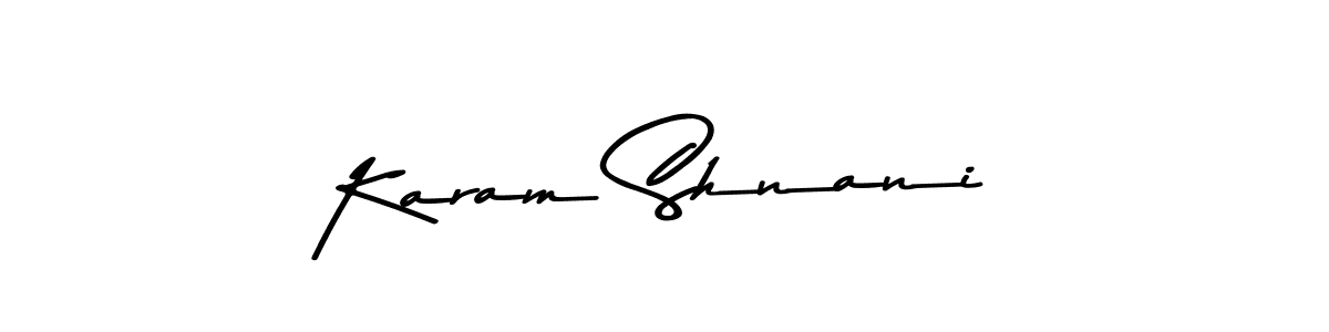 Similarly Asem Kandis PERSONAL USE is the best handwritten signature design. Signature creator online .You can use it as an online autograph creator for name Karam Shnani. Karam Shnani signature style 9 images and pictures png