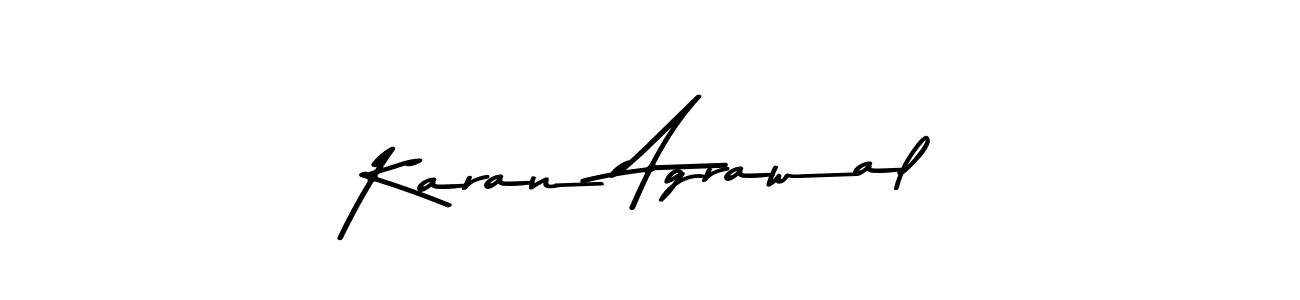 How to make Karan Agrawal name signature. Use Asem Kandis PERSONAL USE style for creating short signs online. This is the latest handwritten sign. Karan Agrawal signature style 9 images and pictures png