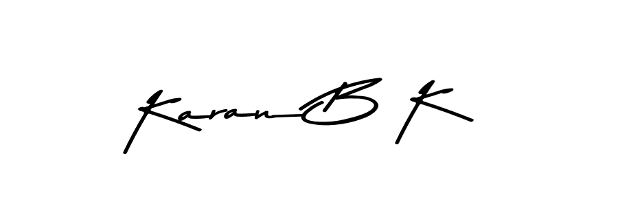 Use a signature maker to create a handwritten signature online. With this signature software, you can design (Asem Kandis PERSONAL USE) your own signature for name Karan B K. Karan B K signature style 9 images and pictures png