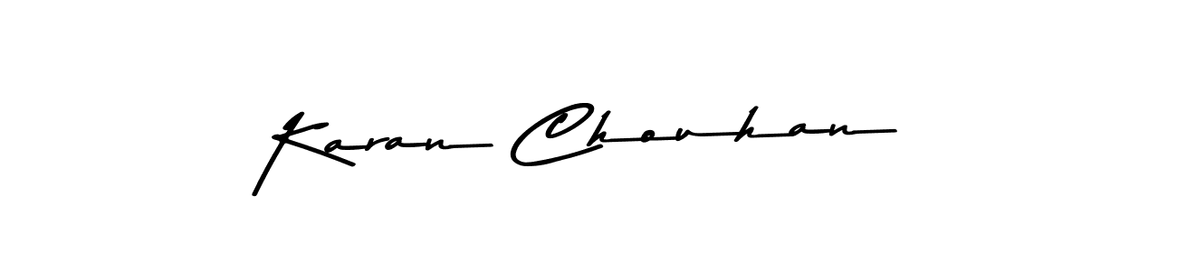 How to make Karan Chouhan signature? Asem Kandis PERSONAL USE is a professional autograph style. Create handwritten signature for Karan Chouhan name. Karan Chouhan signature style 9 images and pictures png