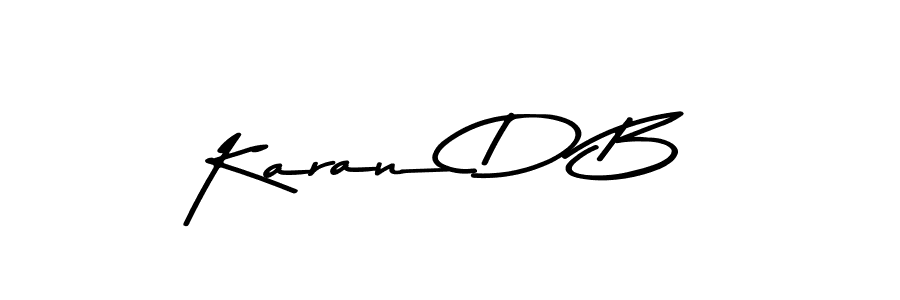 Create a beautiful signature design for name Karan D B. With this signature (Asem Kandis PERSONAL USE) fonts, you can make a handwritten signature for free. Karan D B signature style 9 images and pictures png