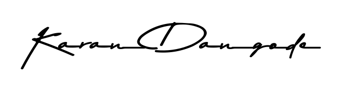 Master the art of signing with Karan Dangode written in fluent Asem Kandis PERSONAL USE script. A great template to practice and refine your handwriting. Karan Dangode signature style 9 images and pictures png