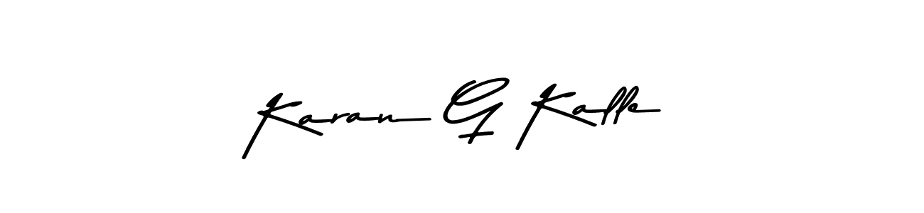 How to make Karan G Kalle name signature. Use Asem Kandis PERSONAL USE style for creating short signs online. This is the latest handwritten sign. Karan G Kalle signature style 9 images and pictures png