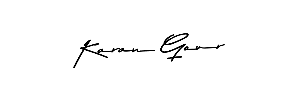 Use a signature maker to create a handwritten signature online. With this signature software, you can design (Asem Kandis PERSONAL USE) your own signature for name Karan Gour. Karan Gour signature style 9 images and pictures png