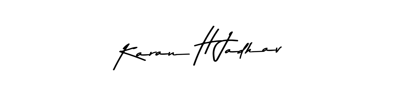 Here are the top 10 professional signature styles for the name Karan H Jadhav. These are the best autograph styles you can use for your name. Karan H Jadhav signature style 9 images and pictures png