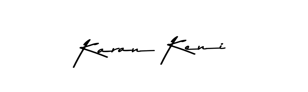 Design your own signature with our free online signature maker. With this signature software, you can create a handwritten (Asem Kandis PERSONAL USE) signature for name Karan Keni. Karan Keni signature style 9 images and pictures png