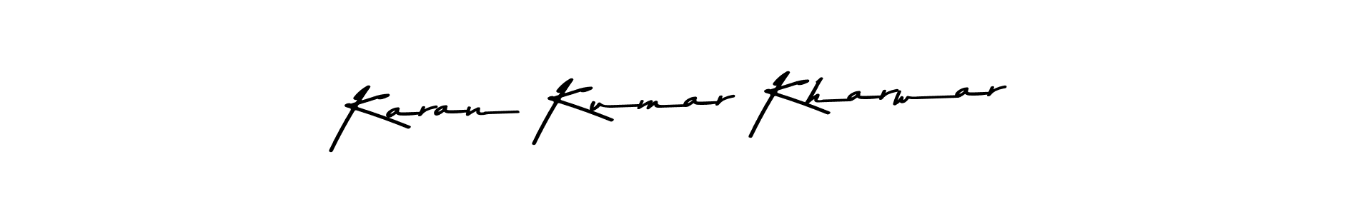 Use a signature maker to create a handwritten signature online. With this signature software, you can design (Asem Kandis PERSONAL USE) your own signature for name Karan Kumar Kharwar. Karan Kumar Kharwar signature style 9 images and pictures png