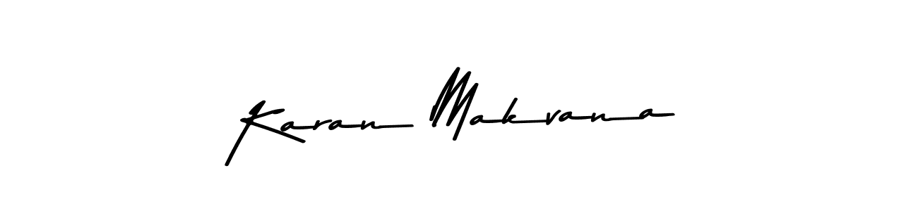 Make a beautiful signature design for name Karan Makvana. With this signature (Asem Kandis PERSONAL USE) style, you can create a handwritten signature for free. Karan Makvana signature style 9 images and pictures png