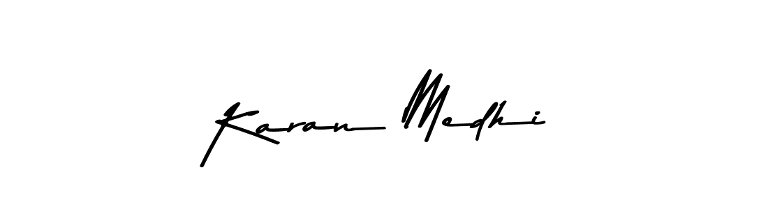 Make a beautiful signature design for name Karan Medhi. With this signature (Asem Kandis PERSONAL USE) style, you can create a handwritten signature for free. Karan Medhi signature style 9 images and pictures png