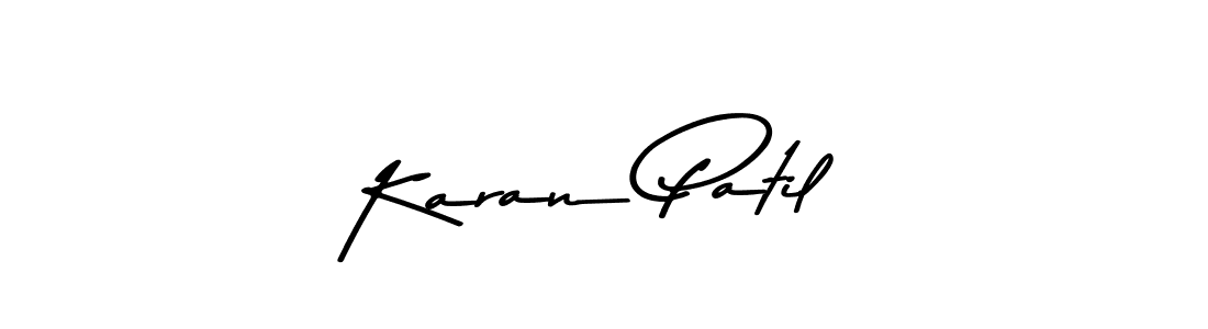 How to make Karan Patil name signature. Use Asem Kandis PERSONAL USE style for creating short signs online. This is the latest handwritten sign. Karan Patil signature style 9 images and pictures png