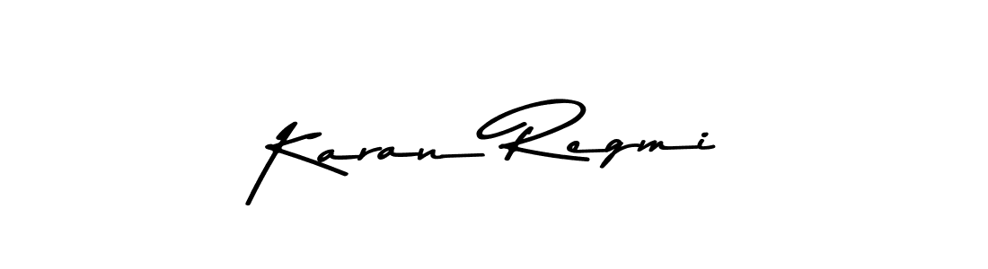 How to make Karan Regmi name signature. Use Asem Kandis PERSONAL USE style for creating short signs online. This is the latest handwritten sign. Karan Regmi signature style 9 images and pictures png