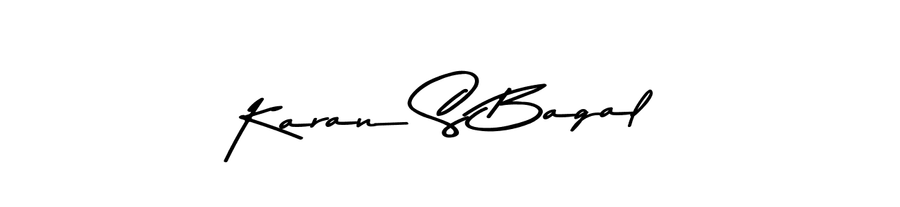 The best way (Asem Kandis PERSONAL USE) to make a short signature is to pick only two or three words in your name. The name Karan S Bagal include a total of six letters. For converting this name. Karan S Bagal signature style 9 images and pictures png