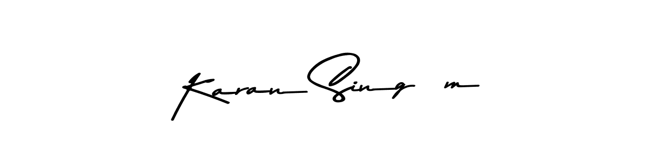 How to make Karan Singám name signature. Use Asem Kandis PERSONAL USE style for creating short signs online. This is the latest handwritten sign. Karan Singám signature style 9 images and pictures png