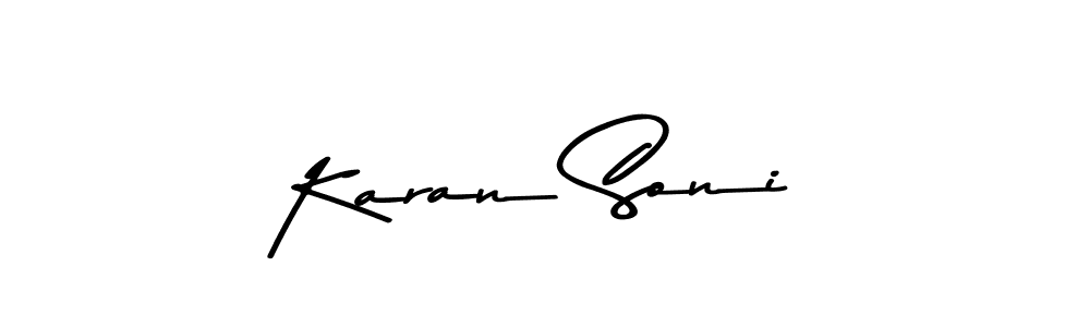 Design your own signature with our free online signature maker. With this signature software, you can create a handwritten (Asem Kandis PERSONAL USE) signature for name Karan Soni. Karan Soni signature style 9 images and pictures png